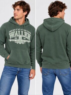 Morgan Wallen Green Crewneck Hoodie with Tour Graphic